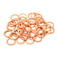 MECCANIXITY 52 Pcs Flat Copper Washers, 11x15x1mm Copper Upgraded Flat Metric Sealing Crush Ring Washers for Hydraulic Fittings Screw Bolt Nut Electronic Repair - size: 11x15x1mm