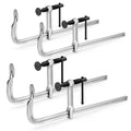 Bar Clamps 4-Pack, 12-Inch Light-duty Drop Forged Steel F Clamps (450 lbs) for Welding and Woodworking - style: 450 Lbs