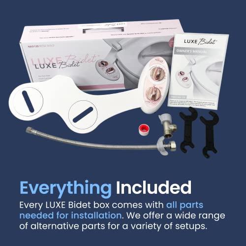 LUXE Bidet NEO 120 - Bidet Attachment for Toilet Seat, Rose Gold - color: Rose Gold
