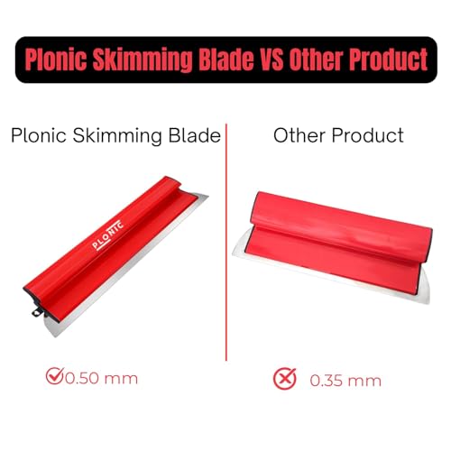 40 Inch Drywall Skimming Blade, Replaceable 0.50 mm Stainless Steel Blade, Drywall Trowel for Gyprock, Drywall and Wall-Boardrd, Ergonomically Designed Grip - size: 40 inch