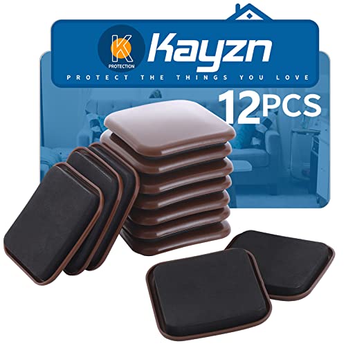 Furniture Sliders, 12pcs 3" Square Furniture Moving Carpet Sliders - size: 3inch 12pcs