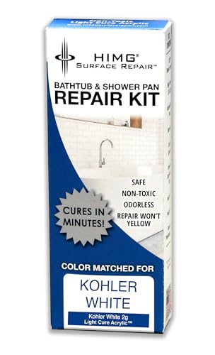 HIMG Bathtub & Shower Pan Repair Kit, Compatible with Kohler White - color: Kohler White