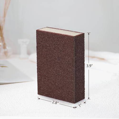 6 Pack Magic Carborundum Sponge with 1 Handle Rust Scrubber for Cookware - size: 6pcs