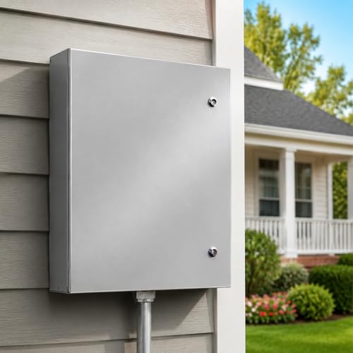 Electrical Junction Box 28x20x10, NEMA 4X IP66 Steel Enclosure Box - size: 28 x 20 x 10''
