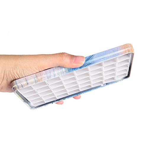 qianshan 40Pcs Empty Half Pans Watercolor Tin Palette with Magnetic Stripe - color: Sunrise