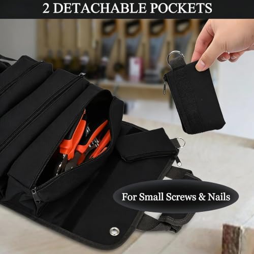 Tool Bag, Tool Roll, Wrench Roll, Heavy Duty Portable Storage