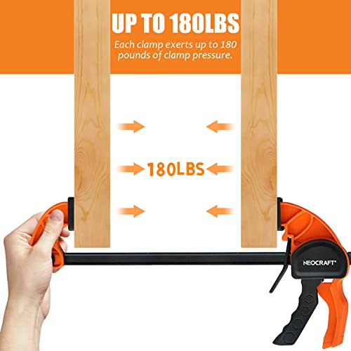 Quick Release Ratchet Bar Clamps for Woodworking (2 Pieces Set 36'') - Light Duty Adjustable One-Handed Clamp for Woodworking & Furniture Manufacturing & Assembly - style: 36" 2pack