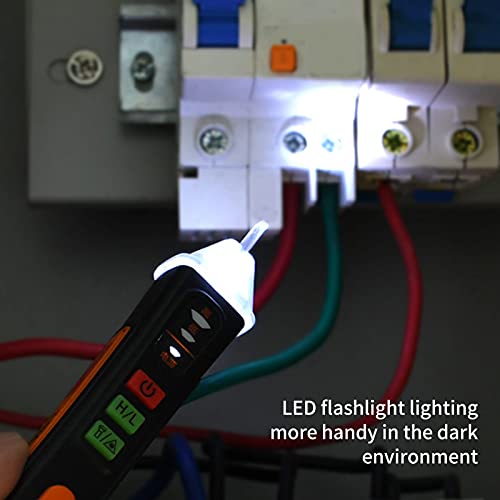 Voltage Tester Non-Contact AC 12-1000V, Electrical Tester Pen with LED Flashlight and Infrared Pointing Function for Live Wire Detection, Circuit Tester for Home Outlet & Automotive Use