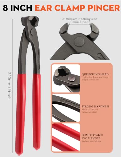 130PCS PEX Cinch Clamps Kit with Crimper Tool for PEX Tubing Vacuum Hoses - color: Pex Clamp-130pcs