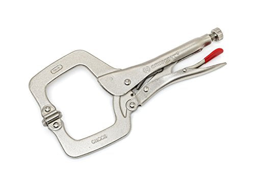 Crescent 6" Locking C-Clamp with Swivel Pads - Carded - C6CCSVN, Red - size: C6CCSVN