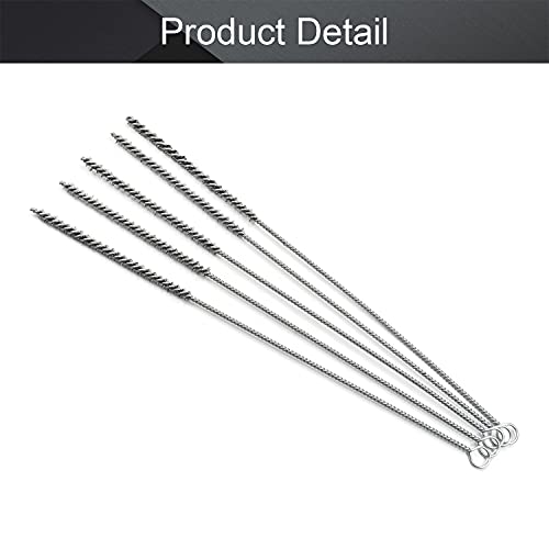 Utoolmart Steel Wire Cleaning Brush, Spiral Power Tube Brush, Steel Wire Tube Brush Cleaning Tool, Tube Bottle Brush, 0.2-inch Diameter 12-inch Length, 5pcs - color: 5pcs, size: 0.6cm
