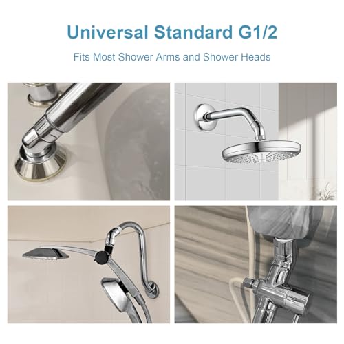 OFFO Shower Head Elbow Adapter, All Metal Handheld Shower Head Elbow Adapter Shower Arm Angle Adapter 135 Degrees, Chrome - color: Chrome, size: 135°, style: 135°