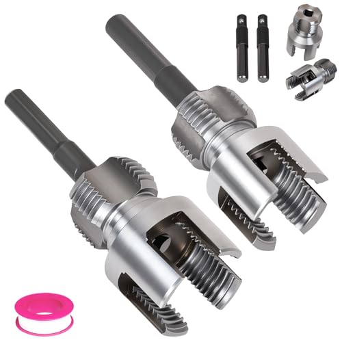 2PCS PVC Pipe Threader Kit, Dual-Function Tool for Plumbers & DIY - style: 2