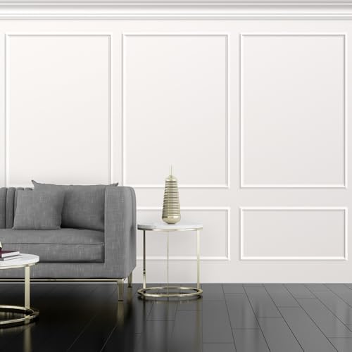 Pangda 3set Peel and Stick Wall Molding Kit 3D Premade, 39x63in - size: 39x63in