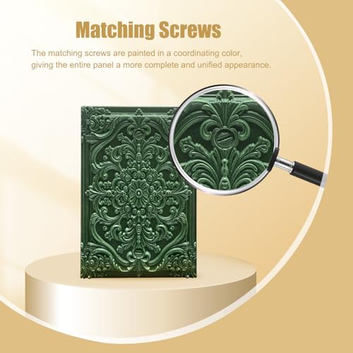 Decorative Light Switch Plate Covers Green Flower Elegant 3D Floral Embossed 1 Gang No Device Single Blank Outlet Covers Wall Plate Light Switch Cover Plate for Bedroom Home Decor - color: Green, size: No Blank 1-Gang/ 5 x 3 IN