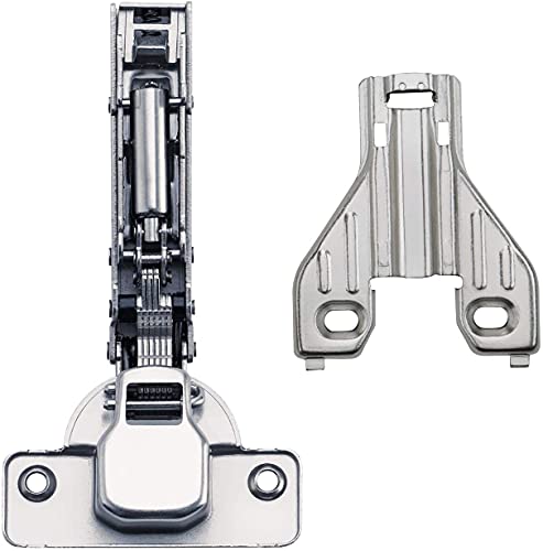 10-Pack Full Overlay Soft-Close Face Frame Hinge, Clip-On Design for Kitchen Cabinet Doors