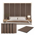 5 Pcs Wood Slatwall Panels Large Acoustic Panels for Wall 47.2 x 23.6 x 0.4 Inch Soundproof Sound Dampening Wood Veneer Sound Absorbing Wall Panel for Bedroom Home Studio Office (Dark Walnut) - color: Dark Walnut