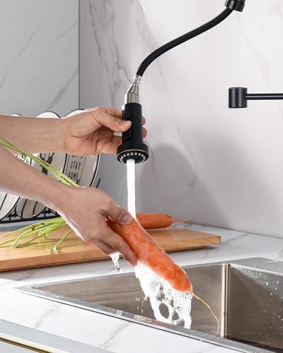 J-HVA Pull Down Kitchen Faucet Sprayer Head Replacement, Oil Rubbed Bronze | 3 Function, 15 adapters, Pull Out Sink Sprayer Replacement Nozzle Part, Kitchen Faucet Head Hose Spray Tap Spout - color: Oil Rubbed Bronze