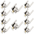 Probrico Interior Privacy Door Lever Handles with Lock, Brushed Nickel 10 Pack Bedroom & Bathroom Zinc Alloy Lockset - color: Brushed Nickel