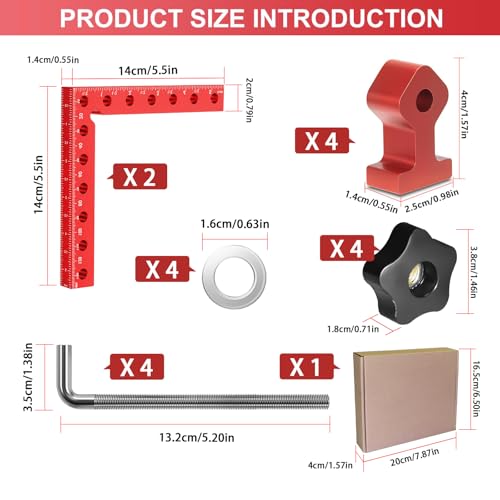 Wood Clamps for Woodworking Right Angle Clamping Kit 90 Degree - size: 2Pack Set*box (5.5")