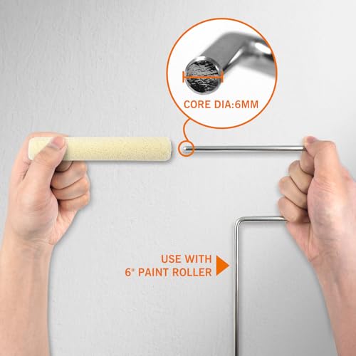 ROLLINGDOG 6" Paint Roller Covers Synthetic Velour Paint Roller - color: 8PC Synthetic Velour Roller sleeves