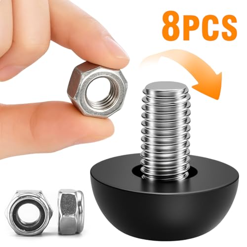 8Pcs M8 Thread Adjustable Leveling Feet Kit, 8mm Stainless Steel Construction with 1.25mm Thread, Outdoor Furniture Leveling Solution - color: 8pcs