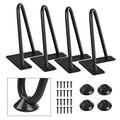 SMARTSTANDARD 6 Inch Heavy Duty Hairpin Furniture Legs, Black 4PCS - color: Black, size: 6 Inch