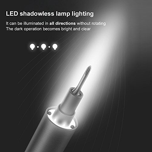 wowstick Lithium Precision Screwdriver wowstick 1F+ With LED Light And Magnetic Mat, Electric Screwdriver Rechargeable Repair Tool kits Including 56 Bits Extend Bar For Most Electronics Devices