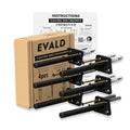 EVALD 4 Inch Floating Shelf Brackets, Hidden Shelf Brackets for Floating Shelves, Heavy Duty Shelf Bracket with Screws & Anchors, Floating Shelf Mount (6 Pack) - size: 4 Inch, style: 6 Pack All-purpose
