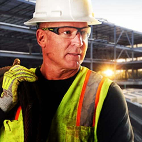 HexArmor MX250 Variomatic Safety Glasses for Men and Women | Transition Lenses | Anti-Fog | Scratch-Resistant | Metal-Free | Certified ANSI Z87| 100% UV Protected Eyewear - color: Variomatic / Trushield