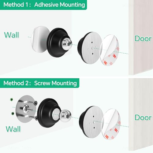 NiHome RV Magnetic Door Stop for Door Holding & Stopping 2PCS Black - color: Black-2PCS