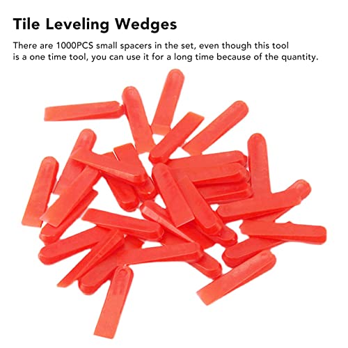 1000Pcs Tile Leveling System Wedges 0.2in PE Red Wear Tiles Leveler Spacers Tile Leveler Installation