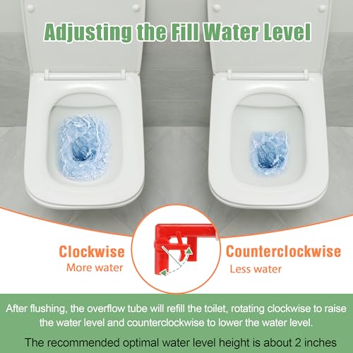 Saillong 2 Pack Toilet Fill Valve Replacement, Height Adjustable Universal Toilet Tank Flusher Replacement Kit, Leak-Proof Easy Install Fill Valve Repair Kit