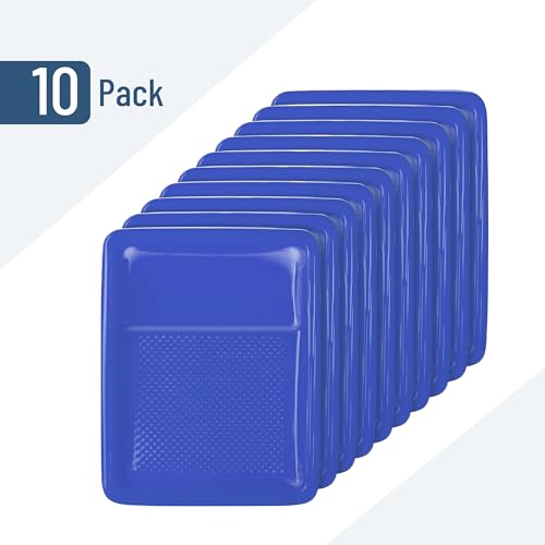 Bates- Paint Tray Liner, 9 Inch, 10 pcs, Dark Blue Paint Pans Trays, Plastic Paint Tray, Roller Tray Liners - color: Dark Blue, size: 10 Pack 9 Inch