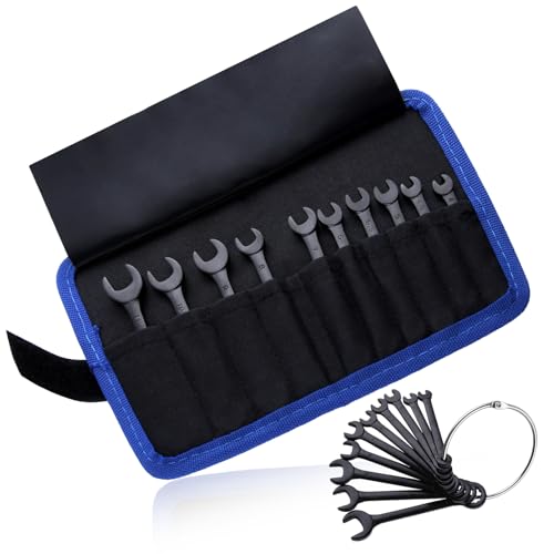 Mini Wrench Set Metric 10 PCS Ignition Wrench Set, 4-11mm, Black - style: Metric(Black)