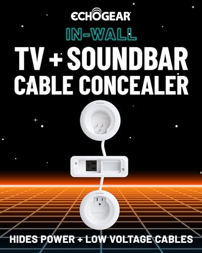 ECHOGEAR in Wall Cable Management Kit for TV & Soundbar, DIY Cord Hider
