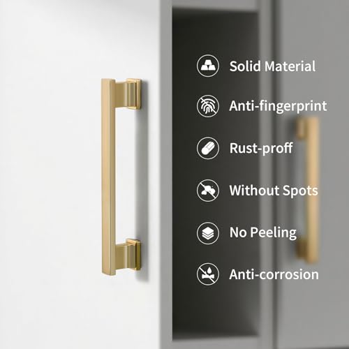Champagne Bronze Kitchen Rectangle Cabinet Knobs 1.49 Inch 10 Pack - color: Champagne Bronze, size: 1.49"/38MM Single Hole