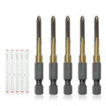 JEFE HEX 8-32 UNC Hex Shank Taps for Metal | MRO & Industrial Use | Quick-Change | Impact Driver (5pcs) - size: 8-32 UNC (5 pcs)