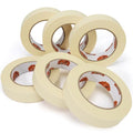 TAPEBEAR General Purpose Masking Tape Beige White 1" x 60Yards x 6Rolls - size: 1" x 60Yards x 6Rolls