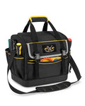 12-Inch Tool Bag with Hard Bottom, Electrician Tool Box Organizer