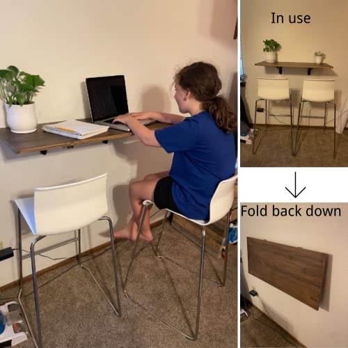 Folding Shelf Brackets 22 inch,Folding Brackets Heavy Duty Max.Load 410lb,DIY Space Saving Wall Mounted Folding Table,Pack of 2 - size: 22 Inch