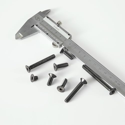 M6 x 60mm 65mm 70mm 75mm 80mm Flat Head Hex Socket Cap Screws Countersunk Bolts, 10.9 Grade Alloy Steel, Black Oxide Finish, Metric Allen Drive, Fully Threaded, Assortment Kit 25Pcs - size: M6x60/65/70/75/80mm