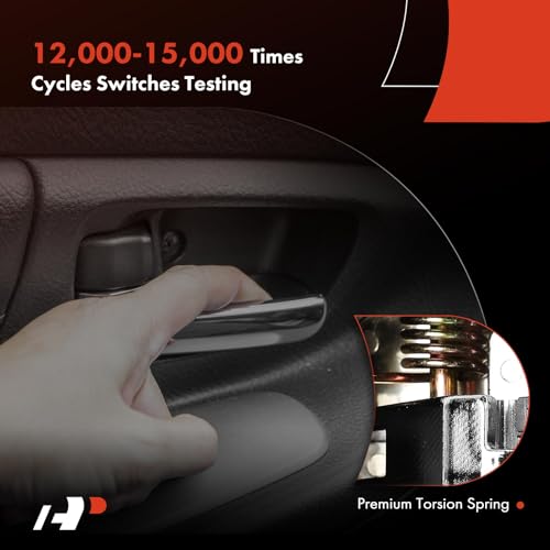 A-Premium Front or Rear Left Driver Side Interior Door Handle | Compatible with Chevrolet Captiva Sport 2012 2013 2014 2015 & Saturn Vue 2008 2009 2010, Chrome, Replace# 96660863, 96861998 - style: Front or Rear Left