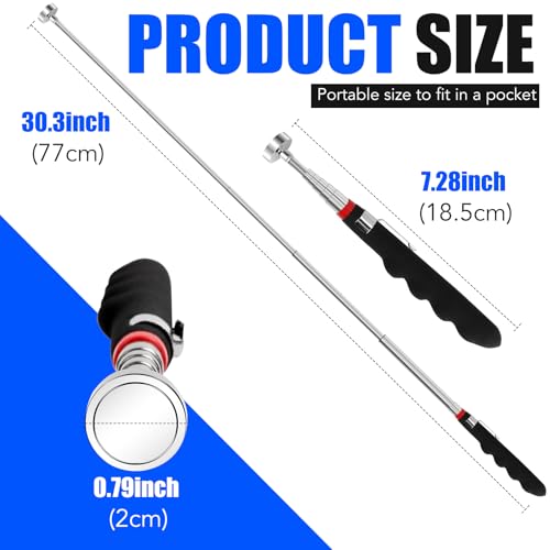 2PCS Telescoping Magnetic Pickup Tool with 20lb Pull Force, 30in - size: 2 Telescop