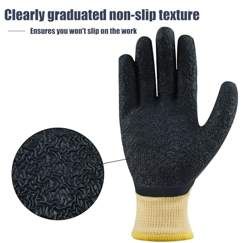 DongChu Insulated Electrician Gloves, 400V Electrical Work Gloves with Non-Slip Grip, Flame Retardant for Home Repair, Outlet Replacement, DIY Projects, Large