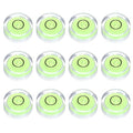 HARFINGTON 12pcs Circular Bubble Spirit Level 15x6mm Mini Round Bubble Spirit Level Little Measuring Layout Tools for TV Industrial Carpentry Picture Frame, Green/Black - color: Green/Black, size: 15x6mm