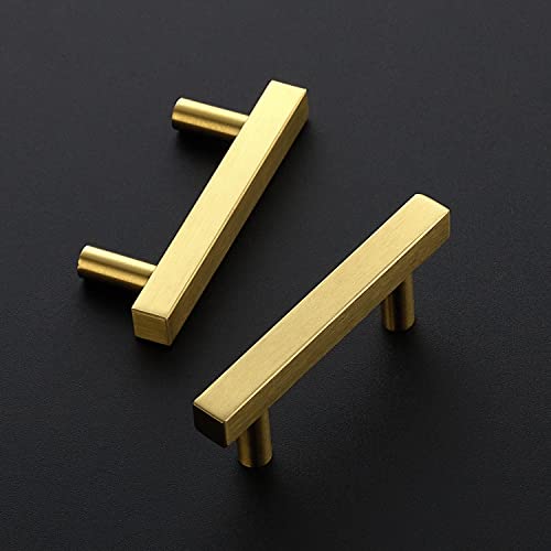 Ravinte Gold Cabinet Handles 2-1/2 Inch 10 Pack, Square Cabinet Pulls - size: 2-1/2 Inch Hole Centers