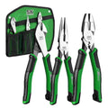 SK Pliers Set, 9.5'' Linesman, 8'' Diagonal & Needle Nose Pliers, 3-Piece - style: 3-Piece Pliers Set
