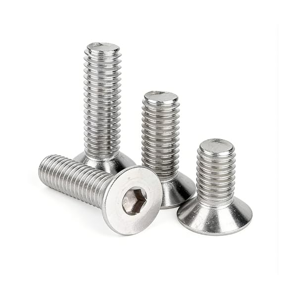 20Pcs 1/4"-20x1 Flat Head Socket Cap Bolts Screws,304 Stainless Steel 18-8, Allen Hex Drive, Bright Finish,Fully Threaded by DYFOL (1/4"-20x1in 20pcs) - size: 1/4"-20×1