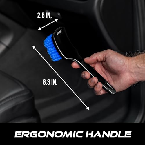 Viking Carpet Scrub Brush for Floor Mats and Interior Car Detailing Kit - size: 8.3 inches x 2.5 inches